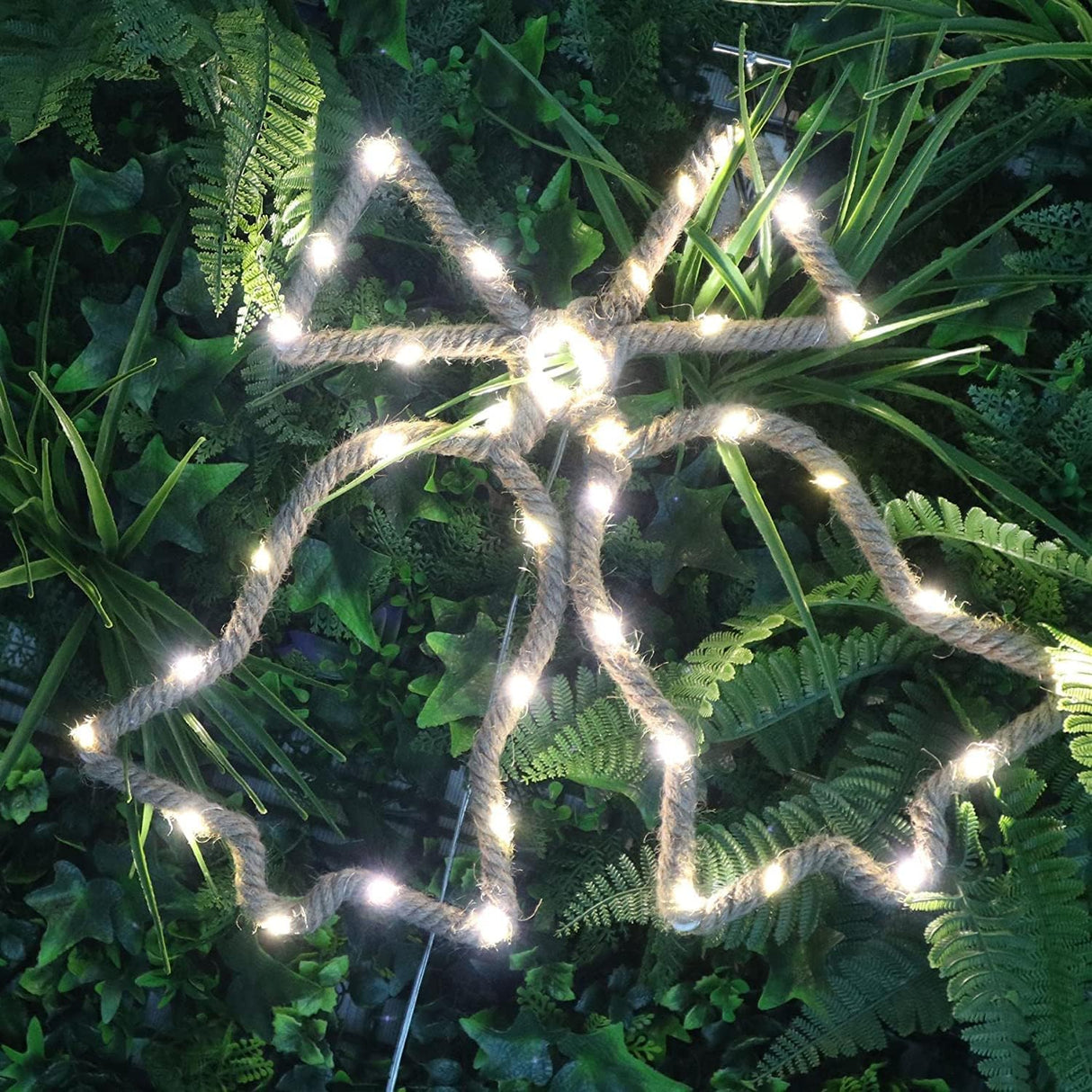 Christmas Bells Hemp LED Rope Light Silhouette