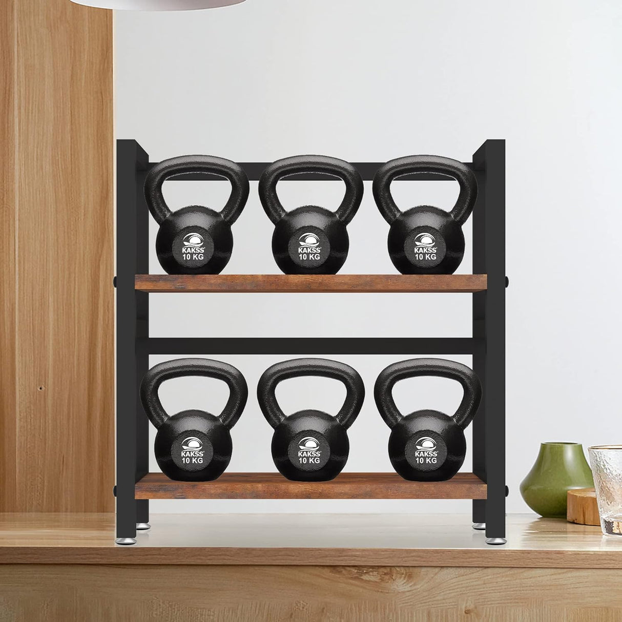 Rustic 2 Tier Kitchen Cupboard Organiser