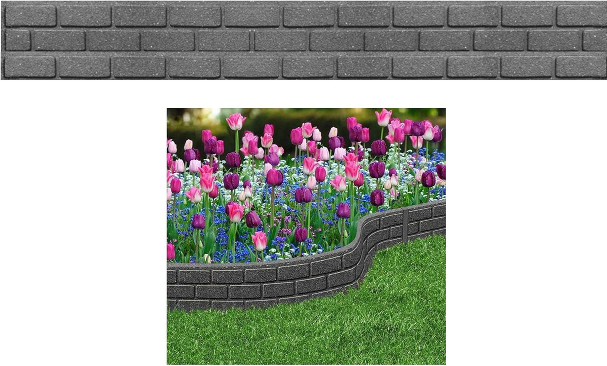 Ultra Curve Border Bricks Earth 9cm High