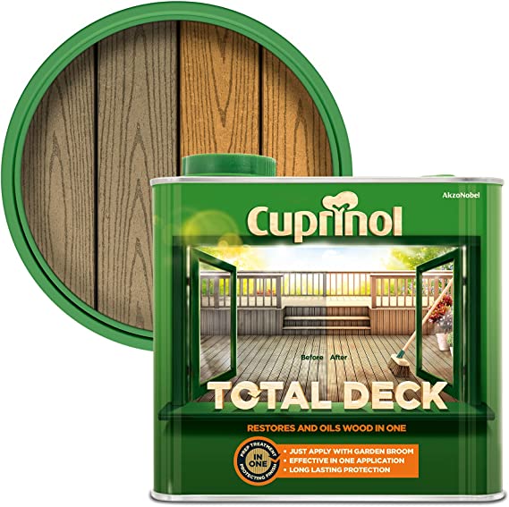 Cuprinol Total Deck Restore and Oil Wood Clear 2.5 Litre