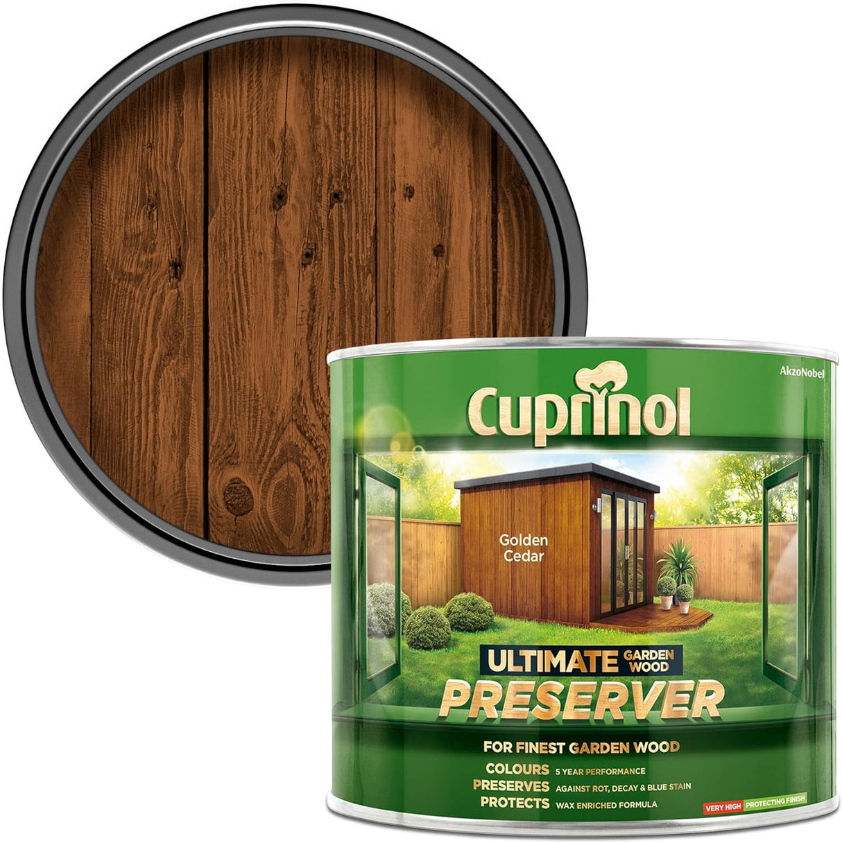 Cuprinol Ultimate Garden Wood Preserver 1L Golden Cedar