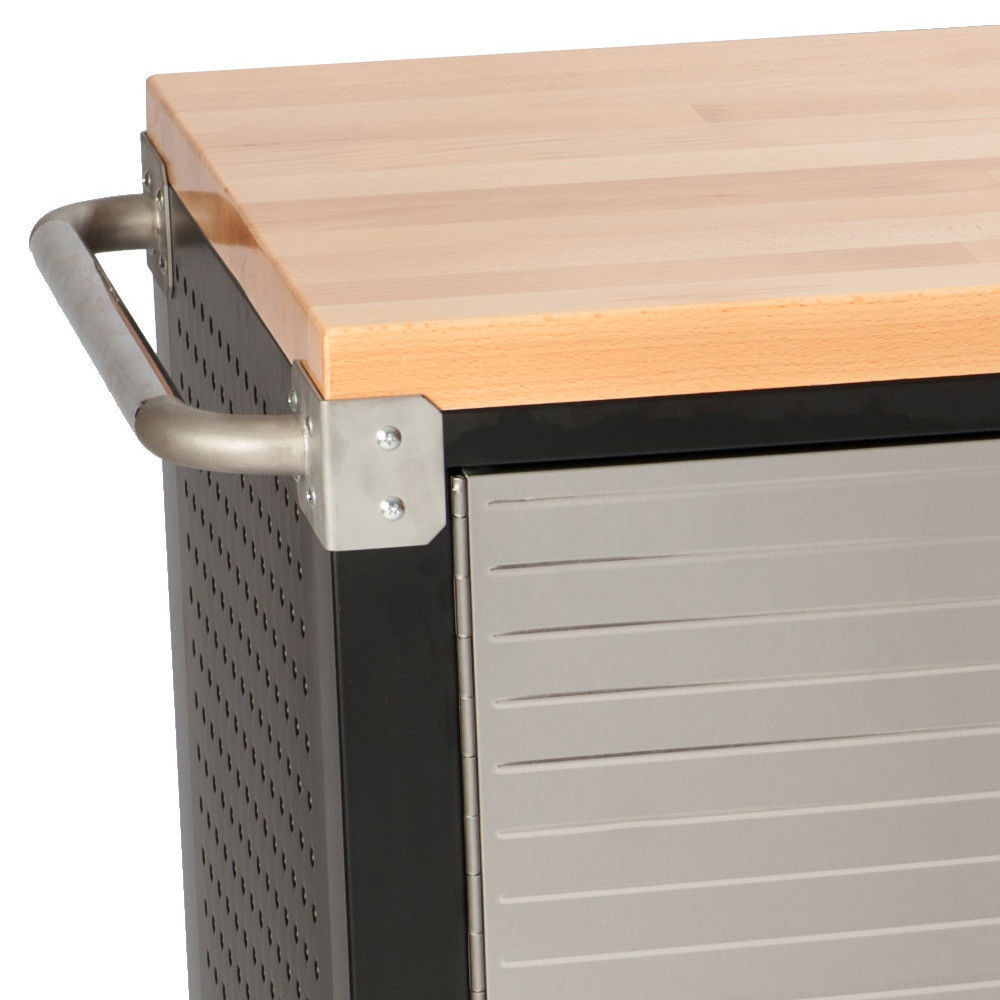 8 Drawer Rolling Workbench - Hardwood Top