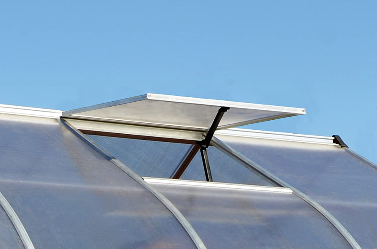 Bella 8' x 20' Greenhouse - Silver Frame & Twinwall Polycarbonate Panels