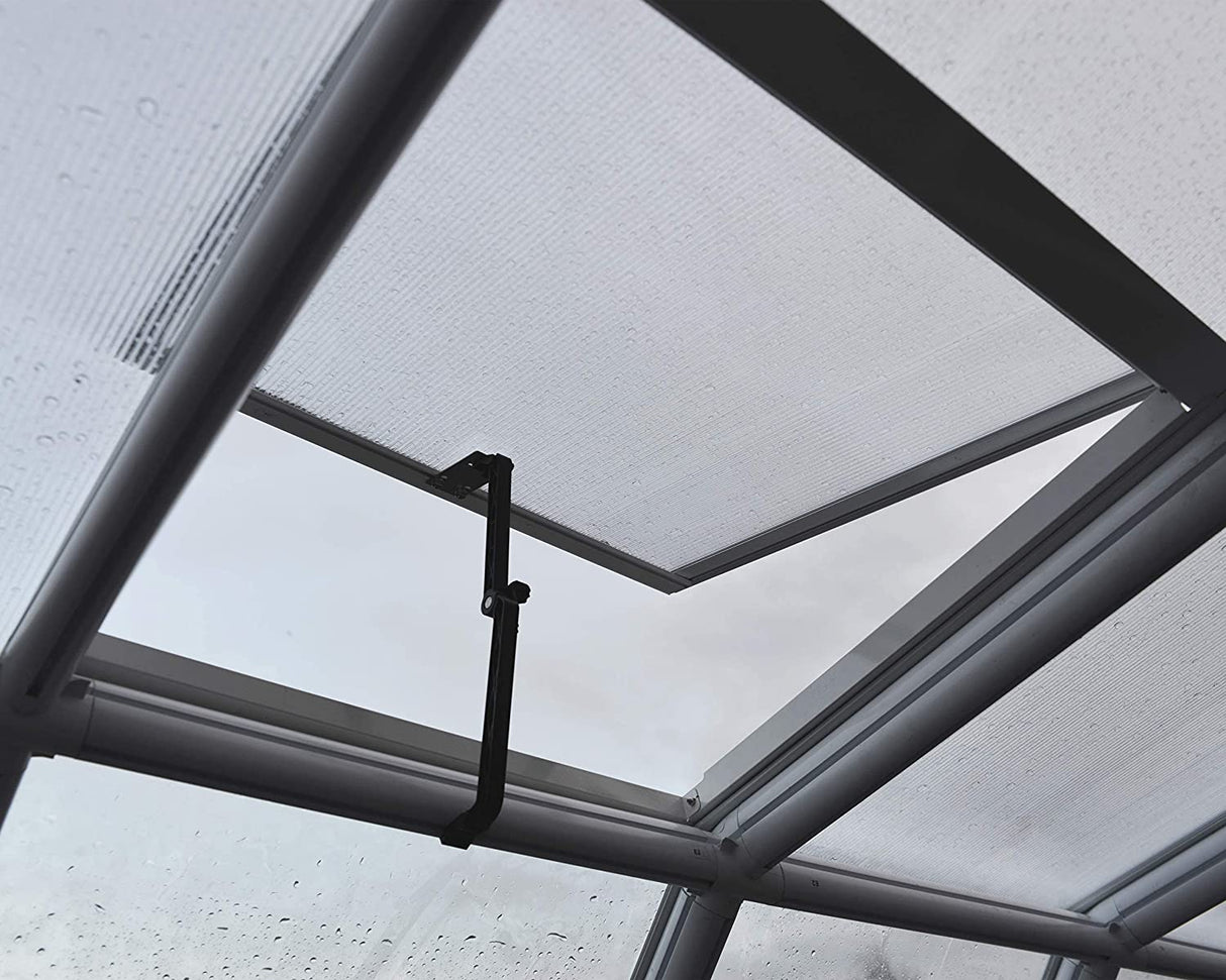 Grand Gardener 8' x 8' Greenhouse - Green Frame & Hybrid Polycarbonate Panels