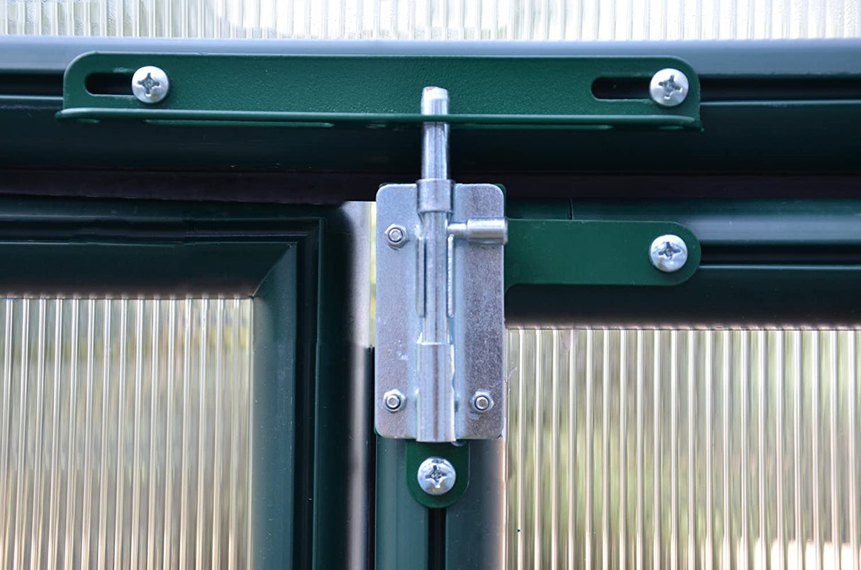 Hobby Gardener 8' x 8' Greenhouse - Green Frame & Twinwall Polycarbonate Panels