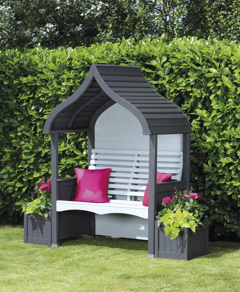 AFK Wooden Orchard Arbour Charcoal & Stone