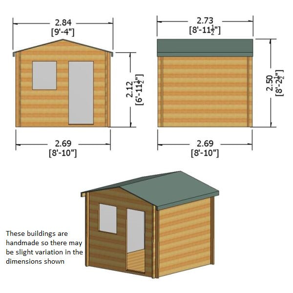 Shire Avesbury 9x9 19mm Log Cabin