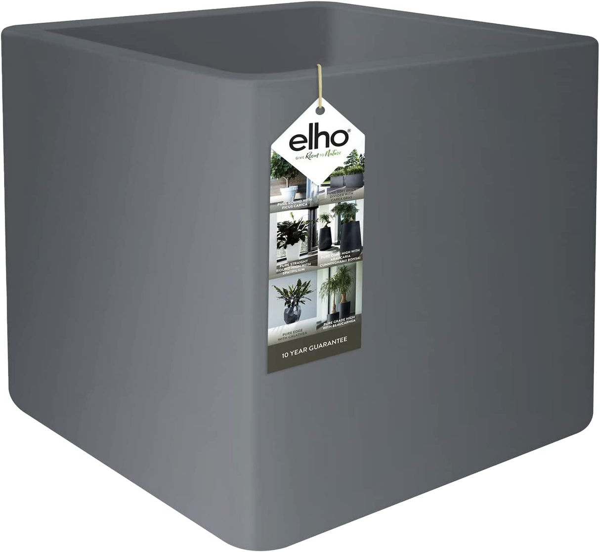 Pure Soft Brick Planter 50cm - Concrete Grey