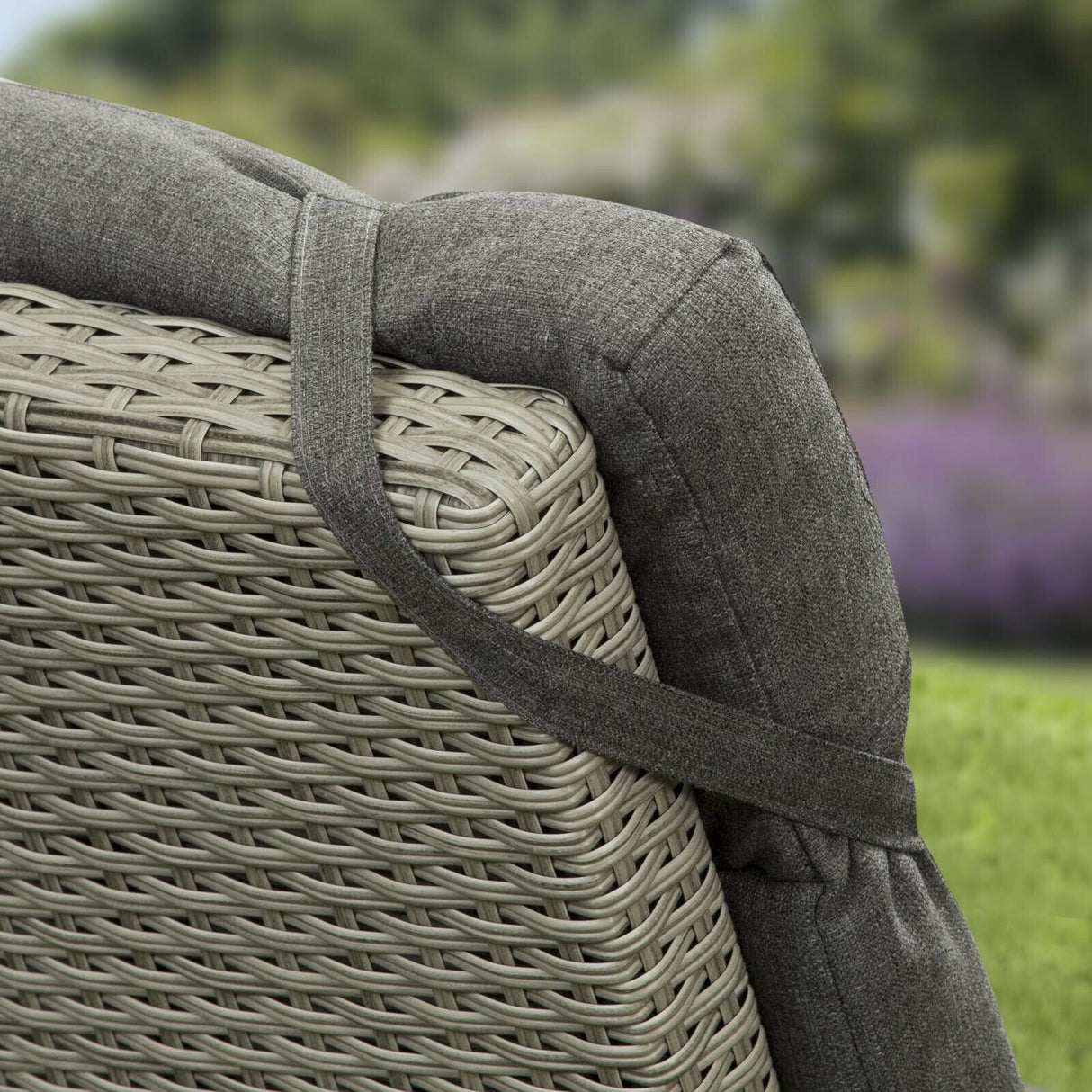 Camilla Rattan Reclining Armchair Set with Side Table