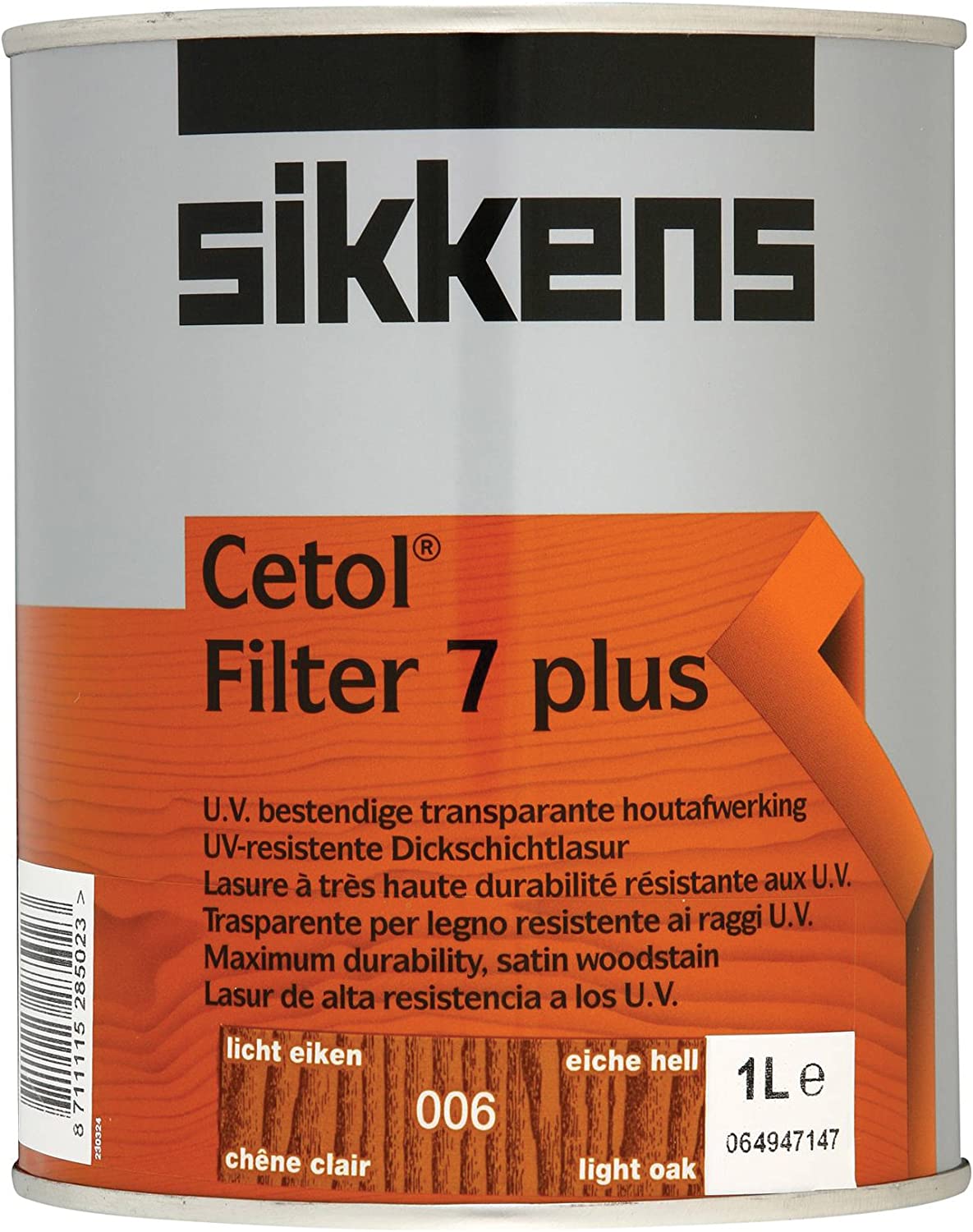Sikkens 1L Cetol Filter 7-Plus Translucent Woodstain Light Oak