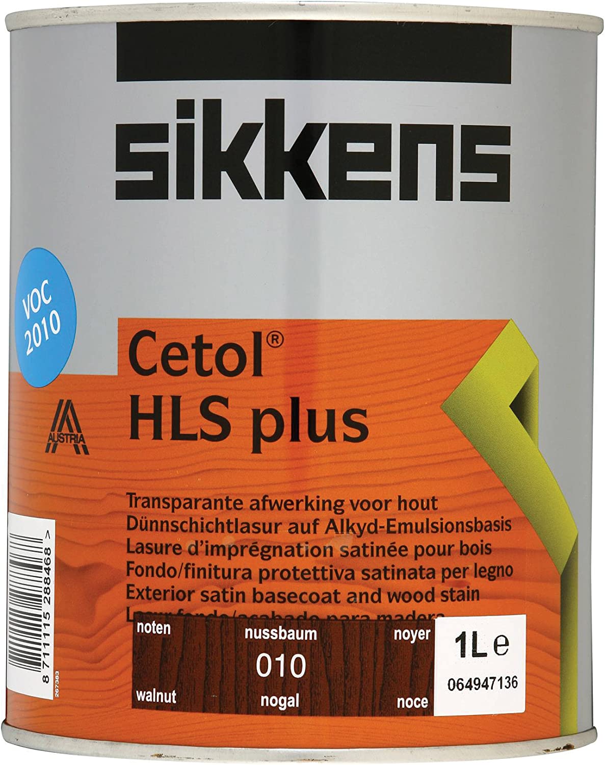 Sikkens 1L Cetol HLS Plus Translucent Woodstain Walnut