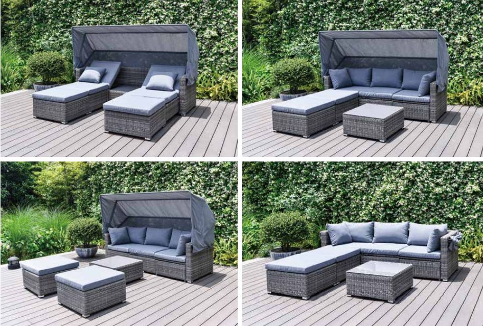 Enzo Modular Multi-Function Aluminium Lounge Set