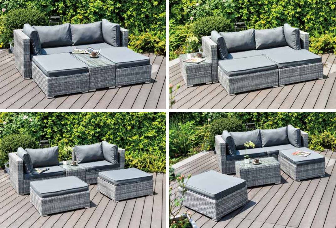 Enzo 5 Piece Modular Lounge Set Garden Store Direct