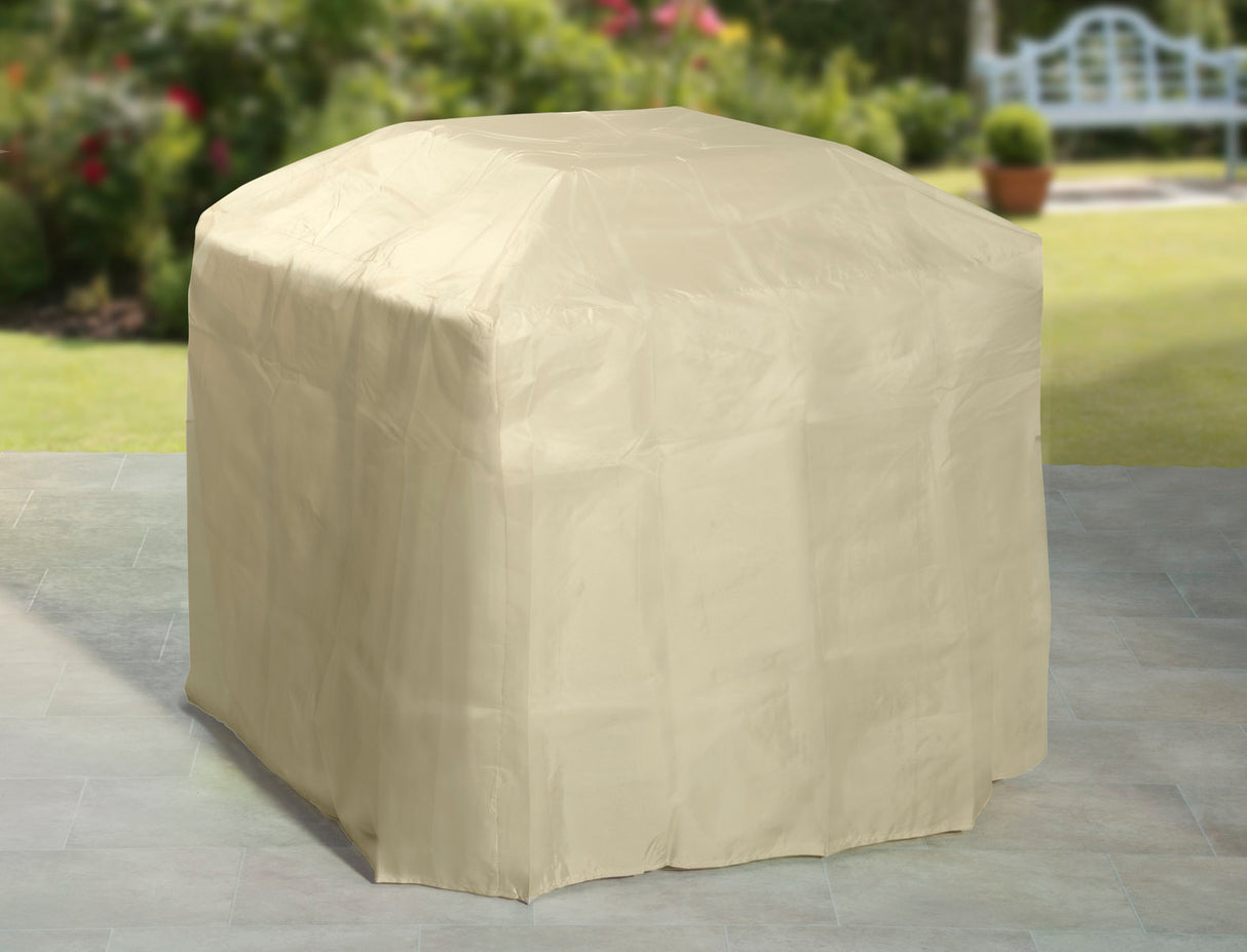 GSD Fire Pit Table Concrete Top Glass Screen