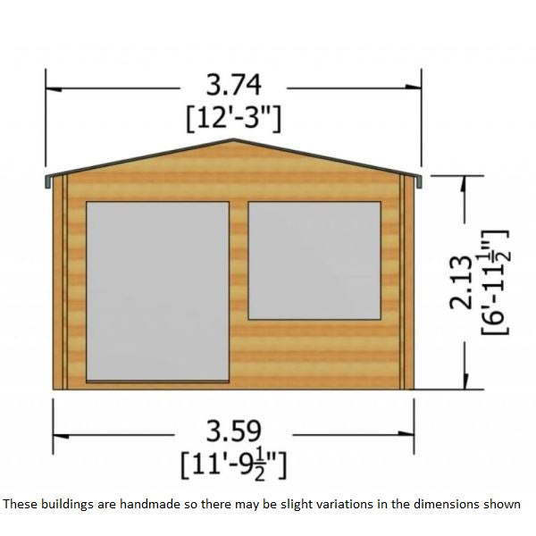 Shire Hale 12x10 28mm Log Cabin