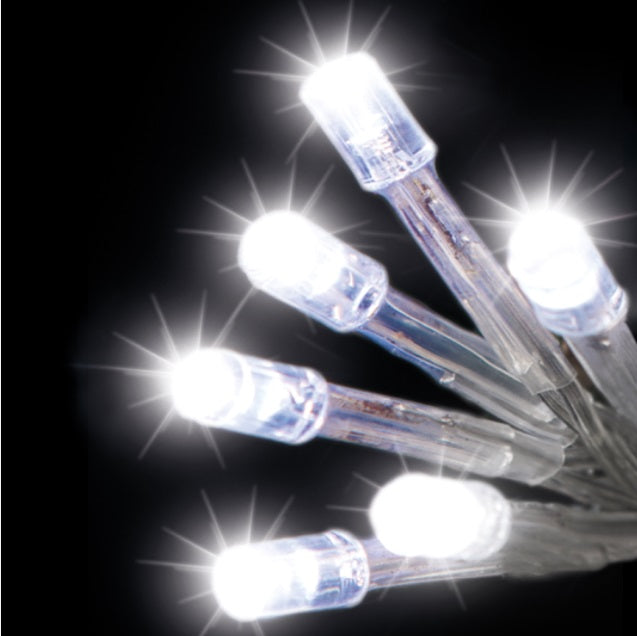 20 LED String/Fairy Christmas Tree Lights - Ice White (Battery Operated)