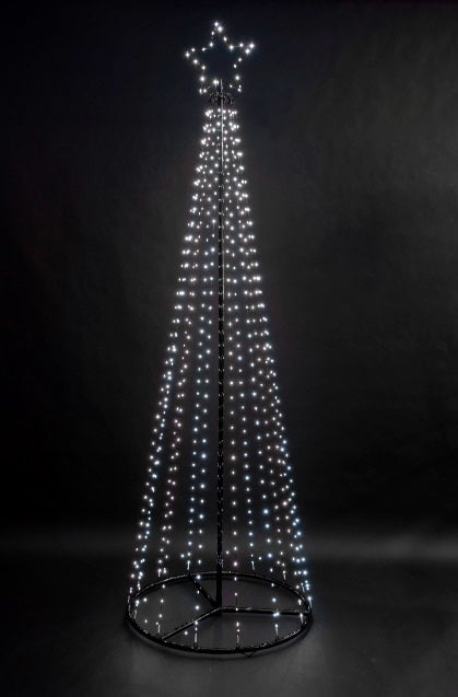 1.8m Maypole LED Tree - Ice White with Flashing Bulbs
