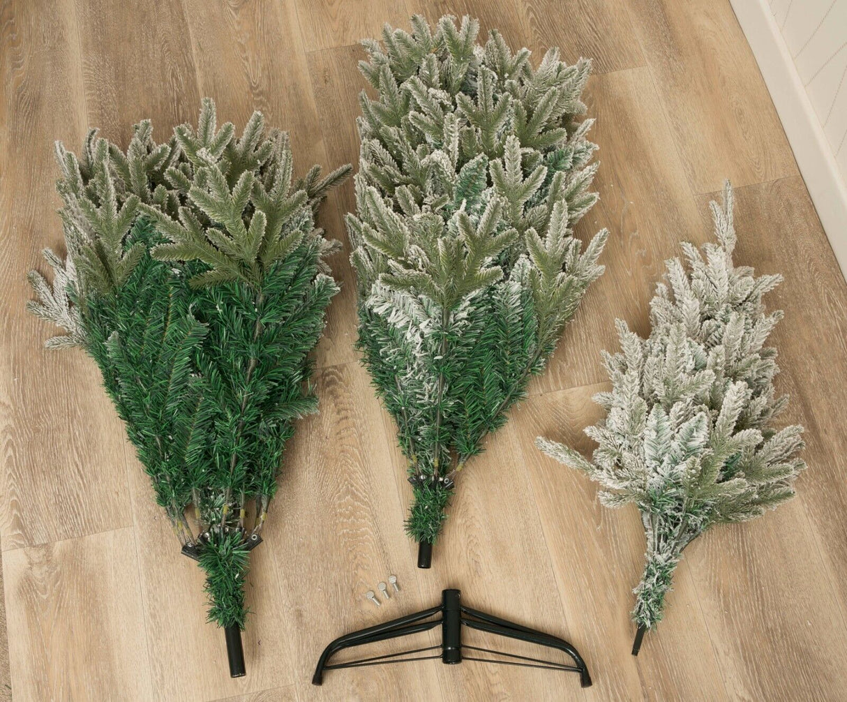 Lapland Fir Snow Flocked Christmas Tree - 4ft/120cm