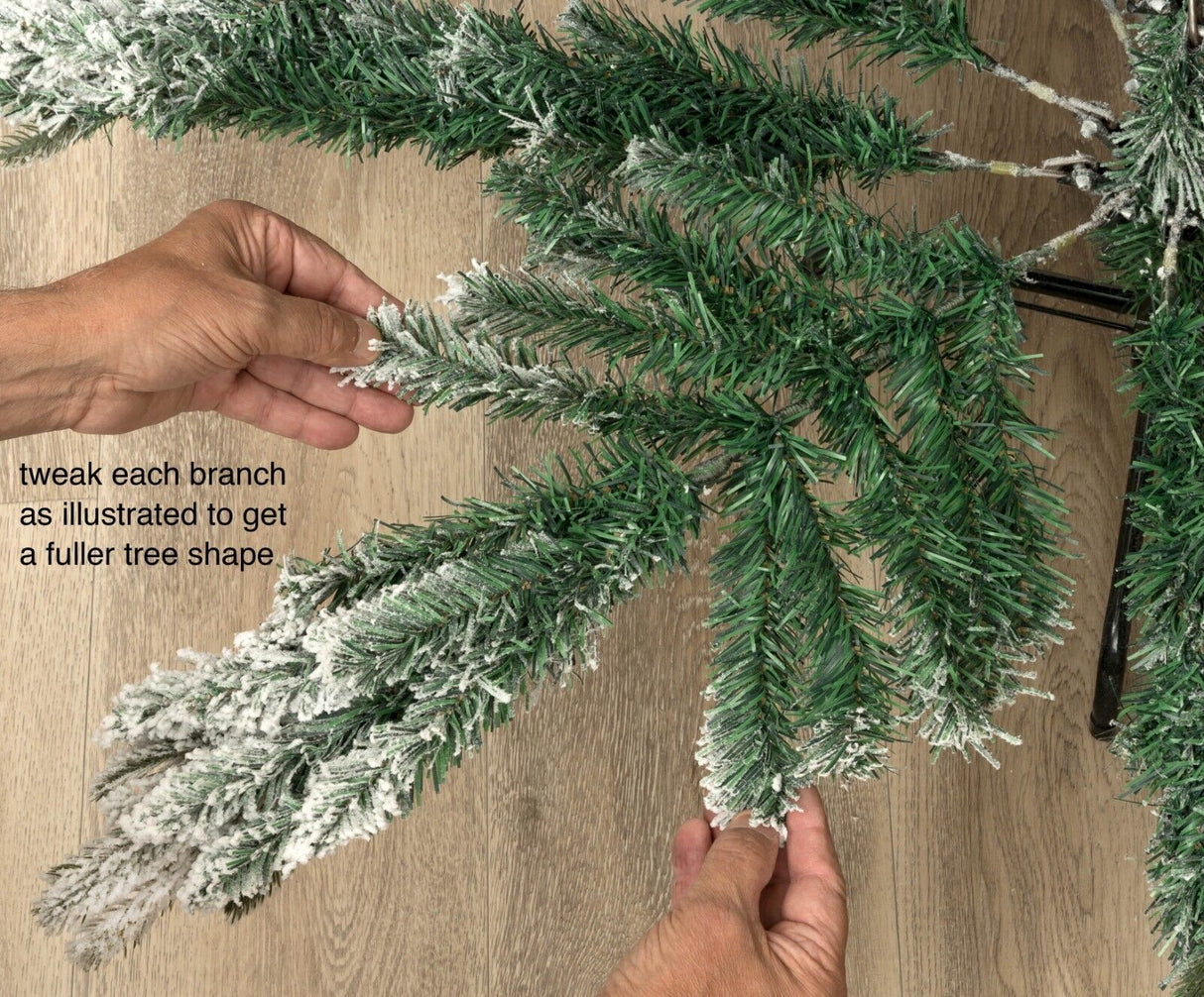 Lapland Fir Snow Flocked Christmas Tree - 5ft/150cm