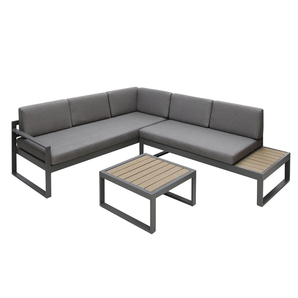 Maia Aluminium L Shape Lounge Set - Left Hand Facing