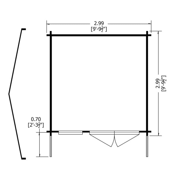 Shire Marlborough 10x10 28mm Log Cabin
