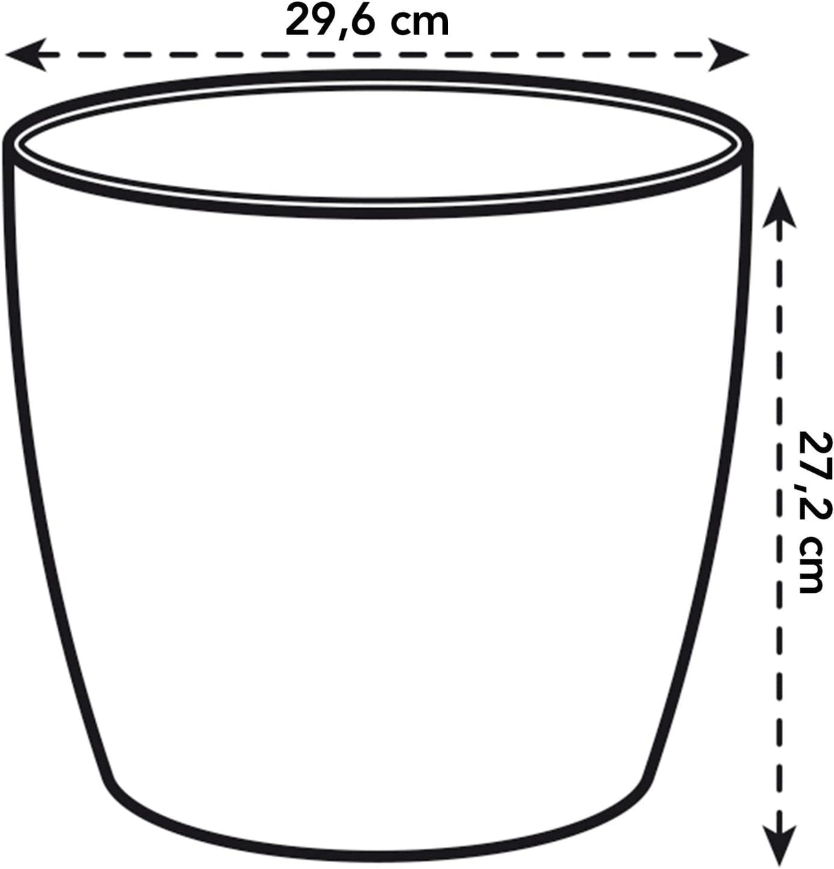 Brussels Diamond Round 30cm - Oyster Pearl