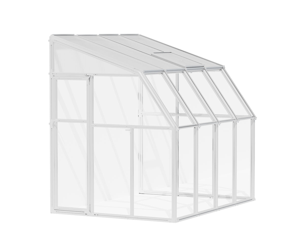 Sunroom 6 ft. x 8 ft. Solarium Kit - White Structure & Hybrid Panels