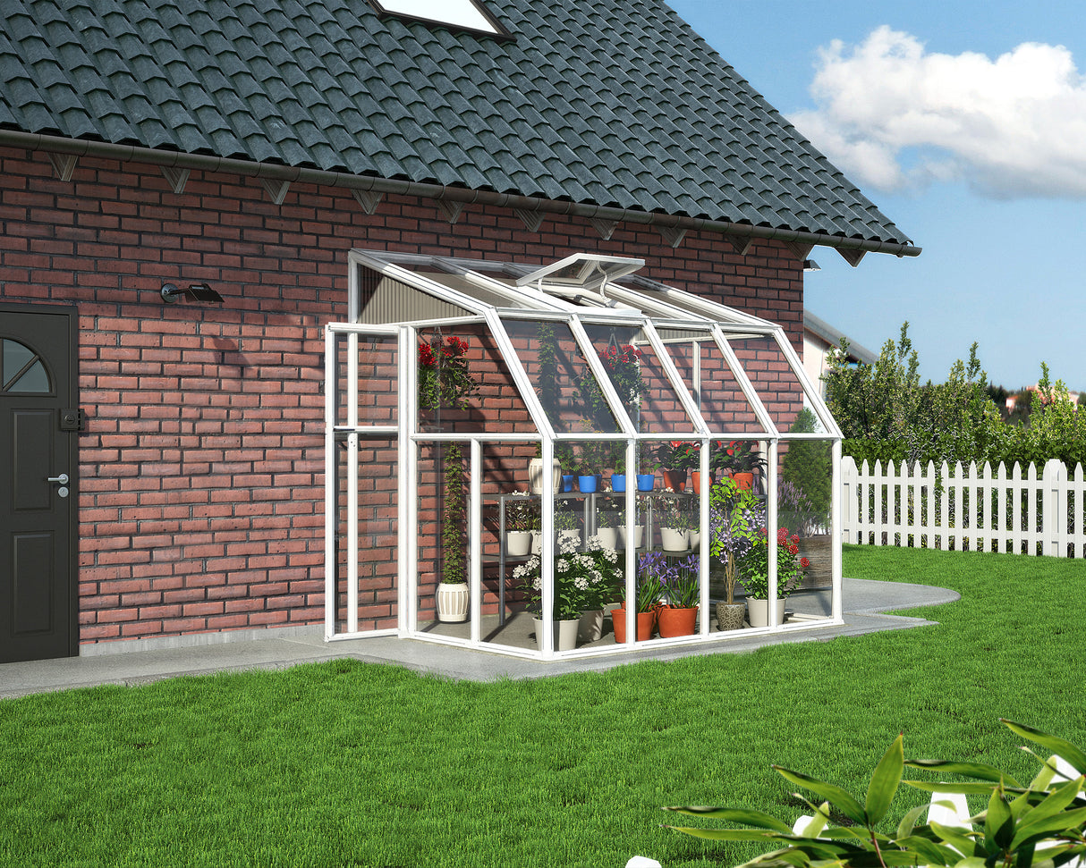 Sunroom 6 ft. x 8 ft. Solarium Kit - White Structure & Hybrid Panels