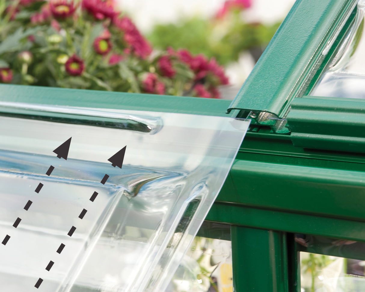 Harmony 6' x 14' Greenhouse - Green Frame & Clear Polycarbonate Panels