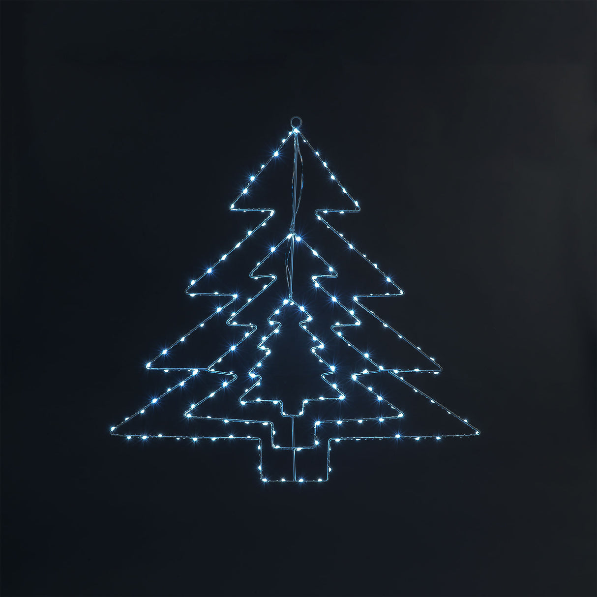 64cm LED Christmas Tree Silhouette - Ice White