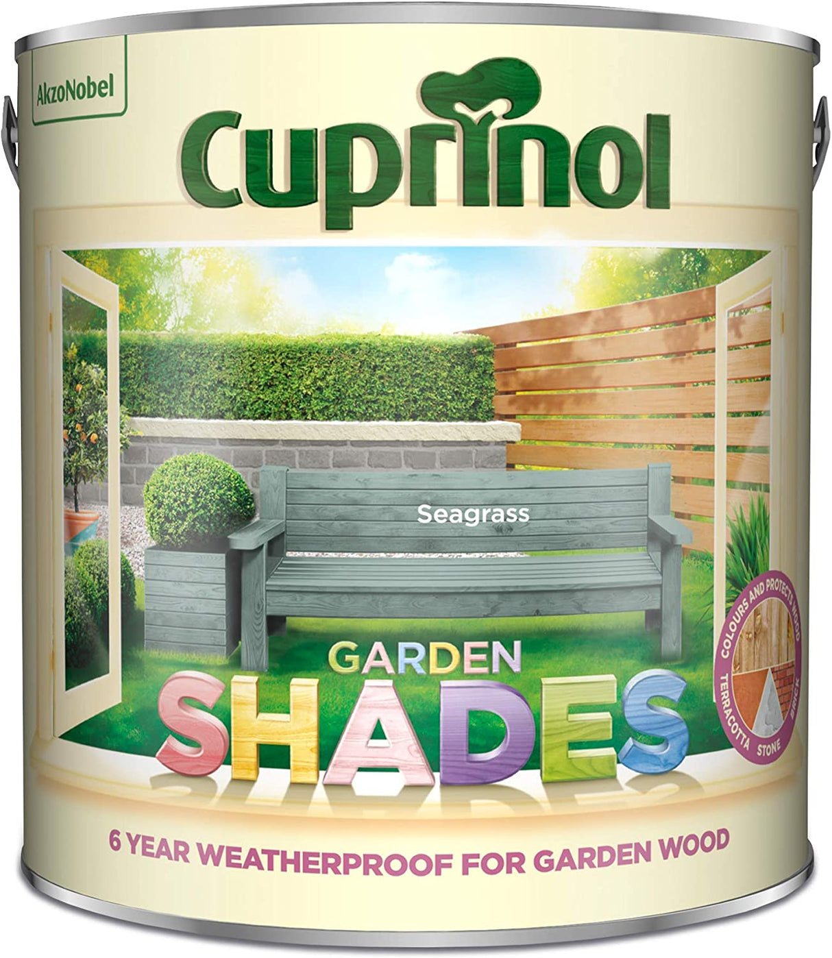 Cuprinol Garden Shades in Seagrass - Suitable for Wood and Stone 2.5L