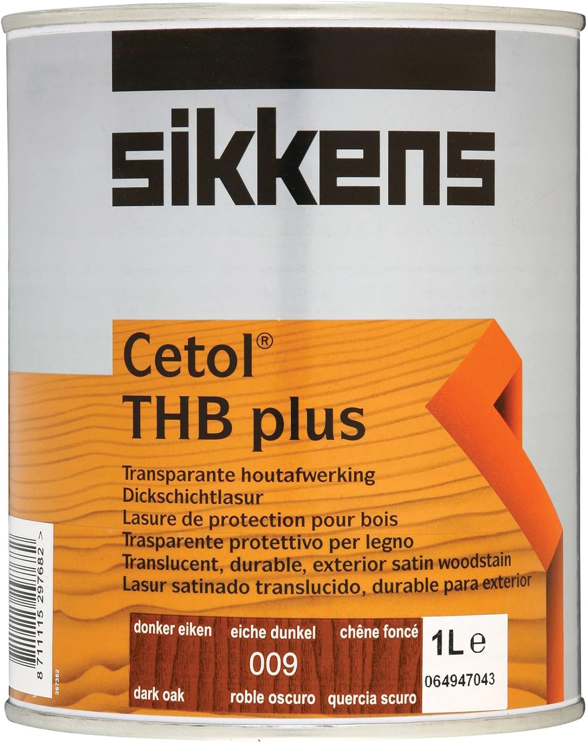Sikkens Cetol THB Plus Translucent Woodstain Dark Oak - 1L