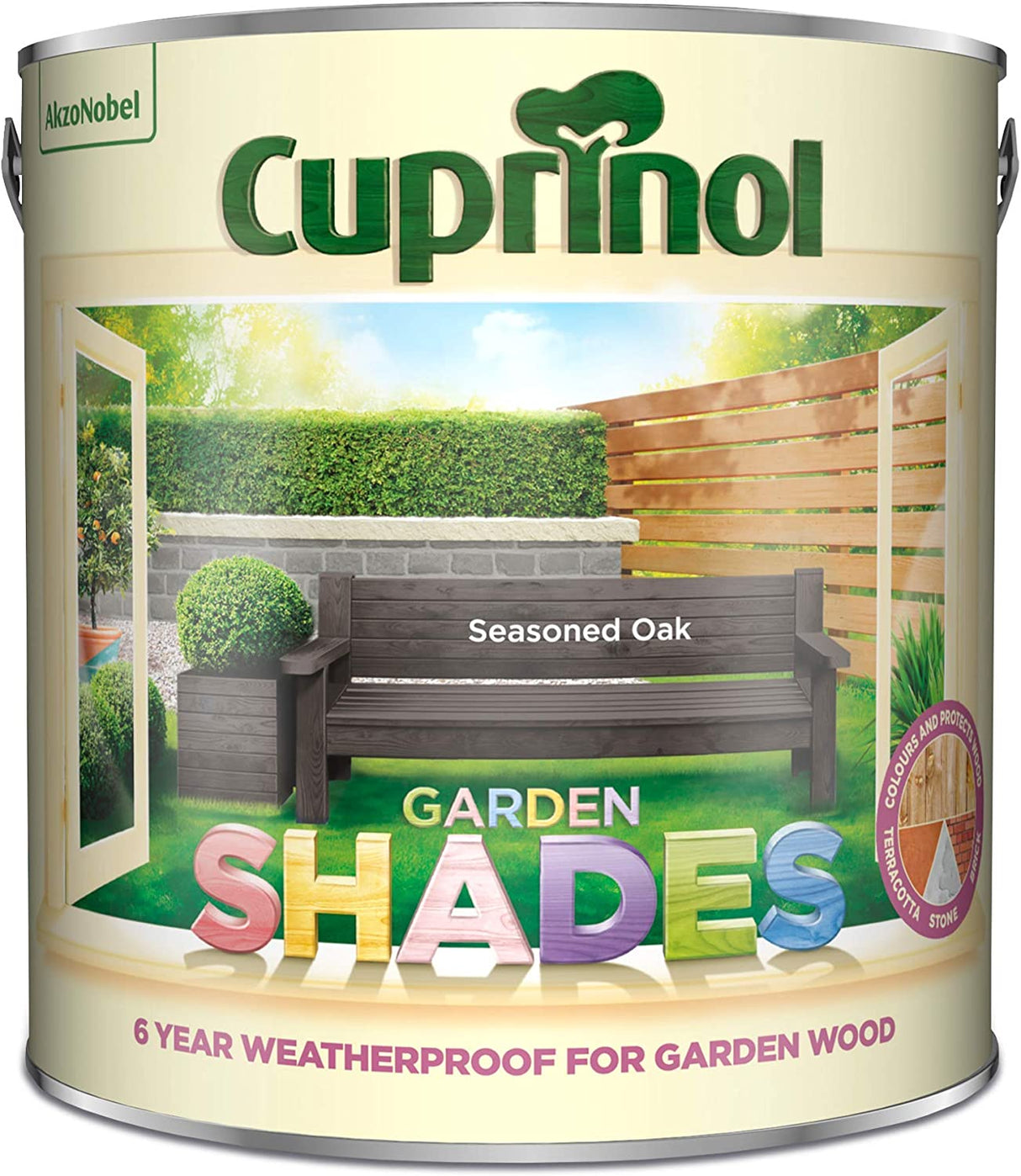 Cuprinol Garden Shades in Seasoned Oak - Suitable for Wood and Stone 2.5L
