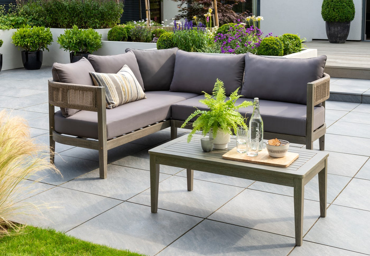 Arden Rope Outdoor Corner Sofa - Grey
