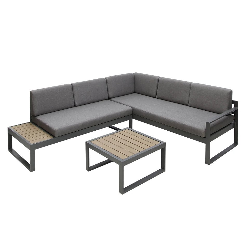 Maia Aluminium L Shape Lounge Set - Right Hand Facing