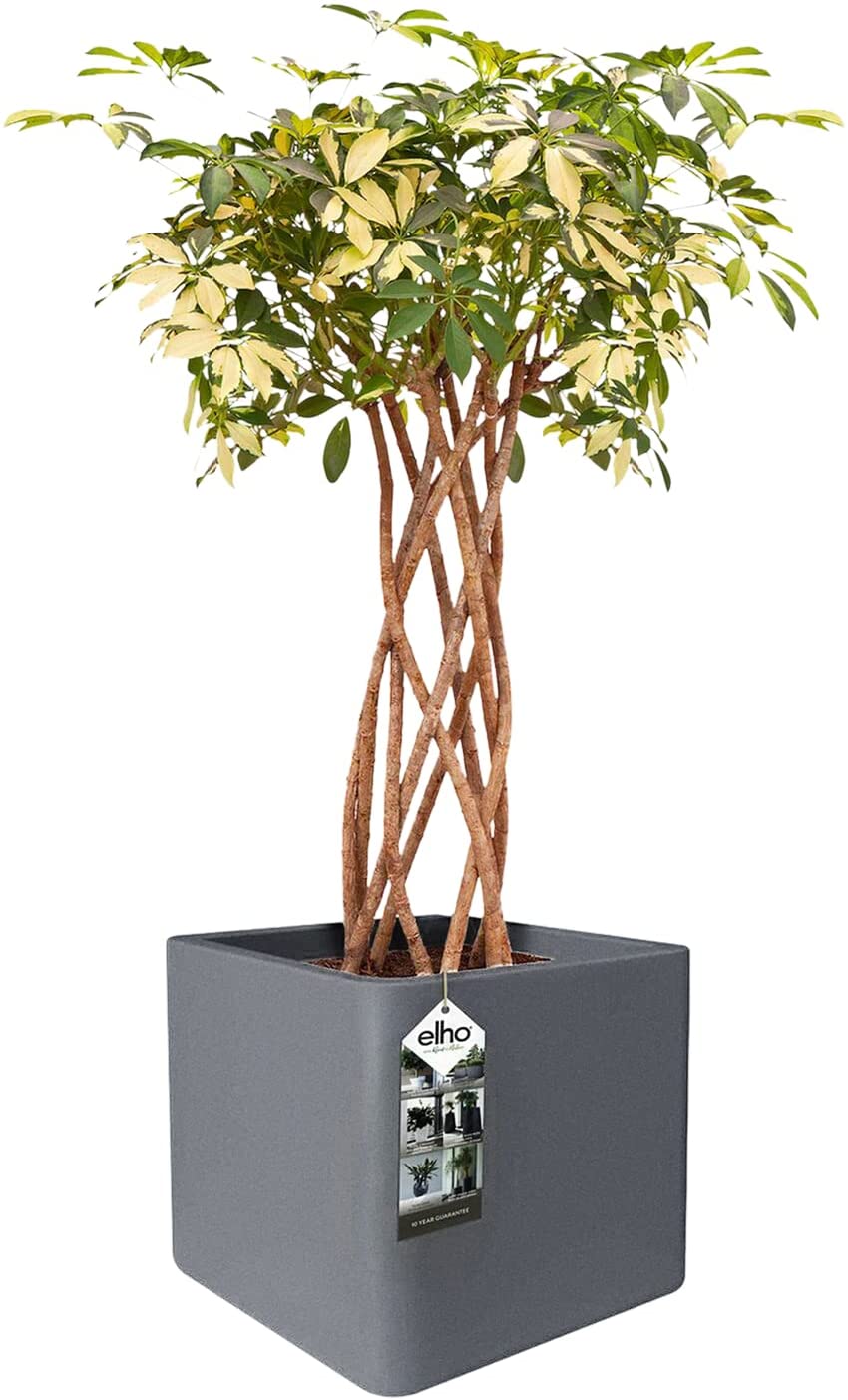 Pure Soft Brick Planter 40cm - Concrete Grey