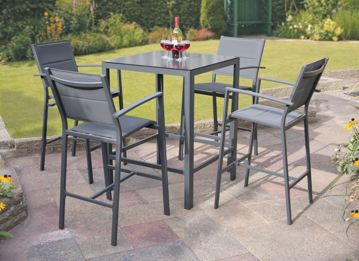 Sydney Aluminium 4 Seat Square Bar Set