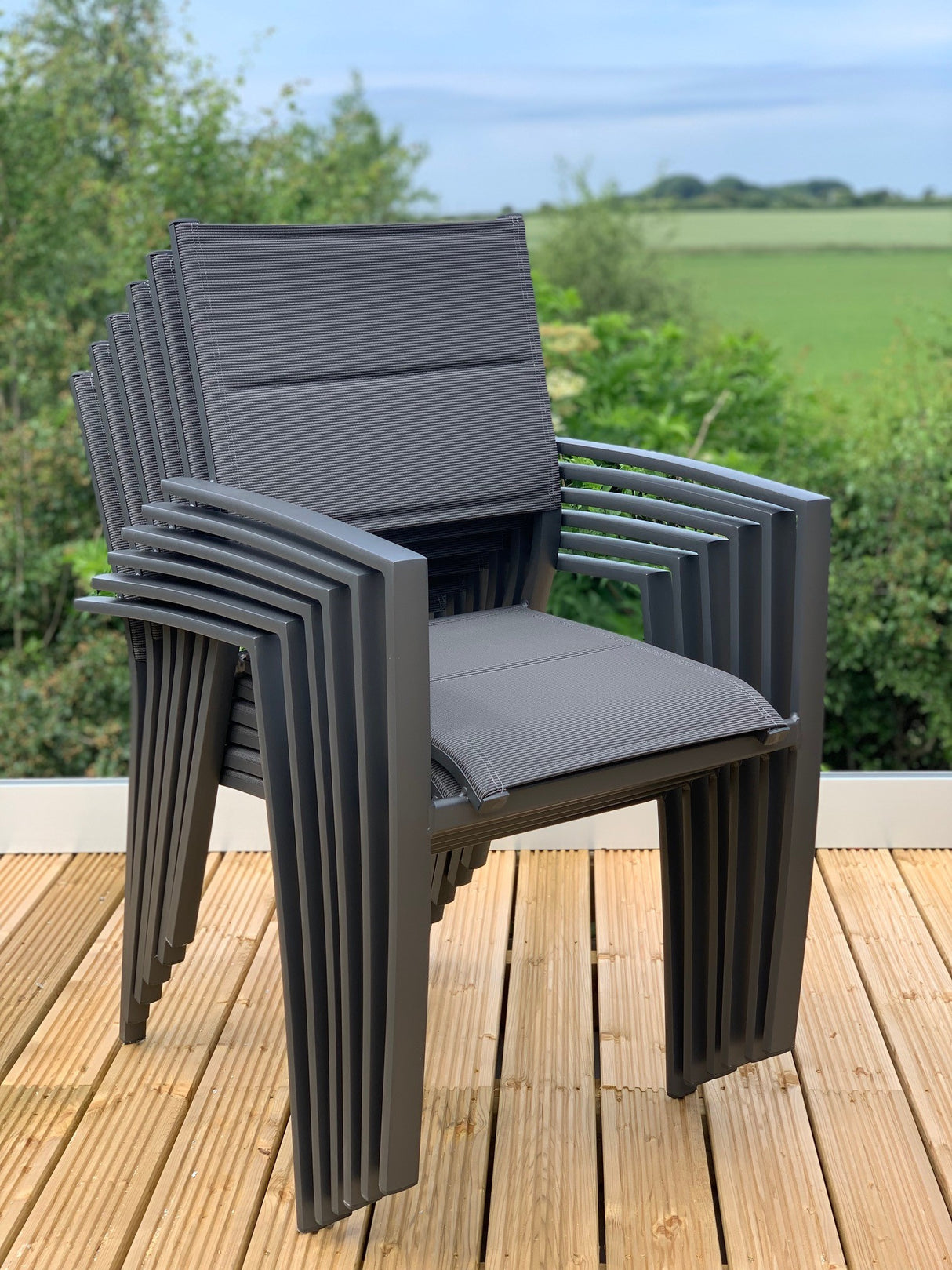 Sydney Aluminium 4 Seat Square Dining Set