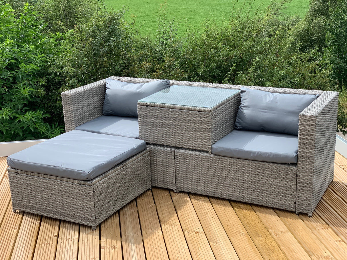 Victoria Corner Sofa Lounge Set - Grey