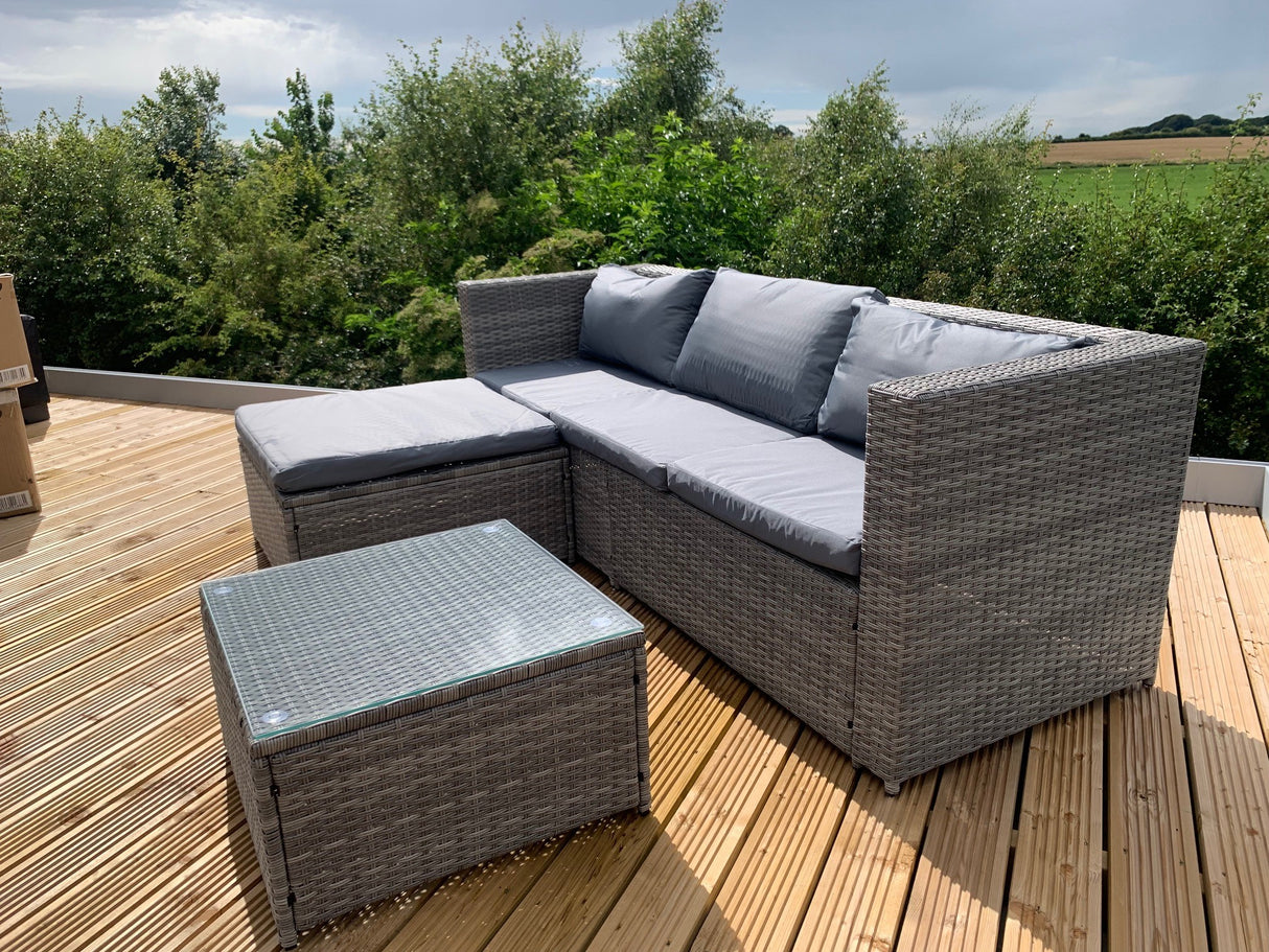 Victoria Corner Sofa Lounge Set - Grey