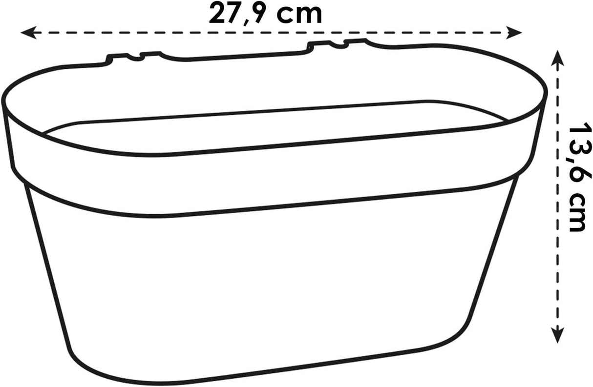 Loft Urban Green Wall Pot Duo 28cm - White