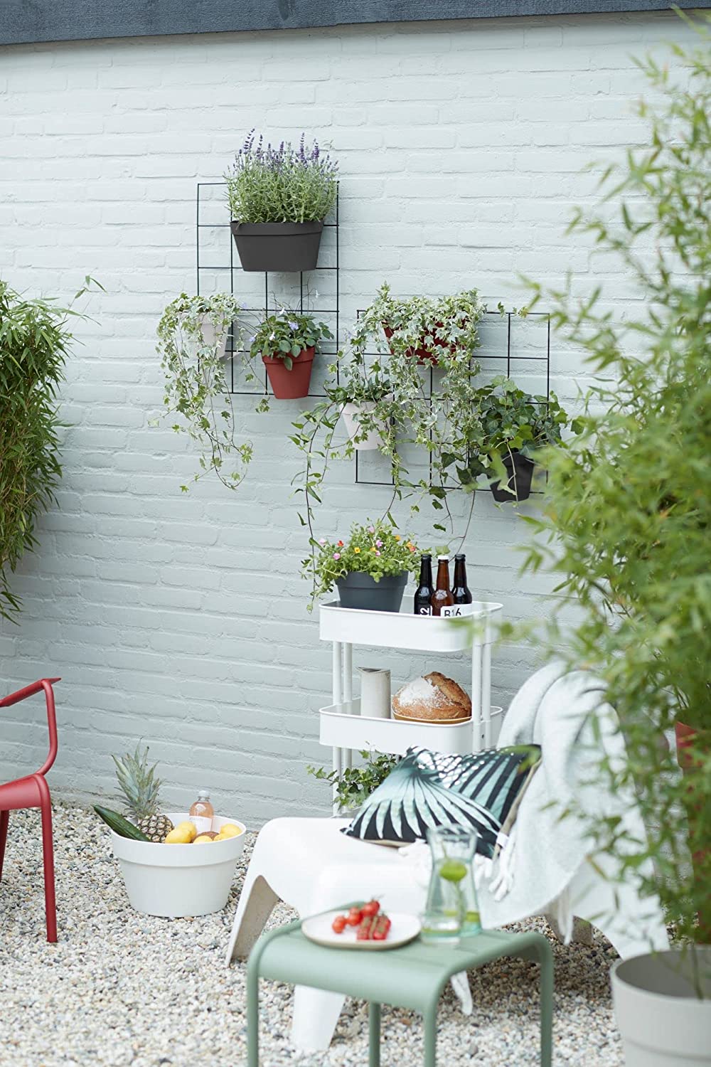 Loft Urban Green Wall Pot Duo 28cm - White