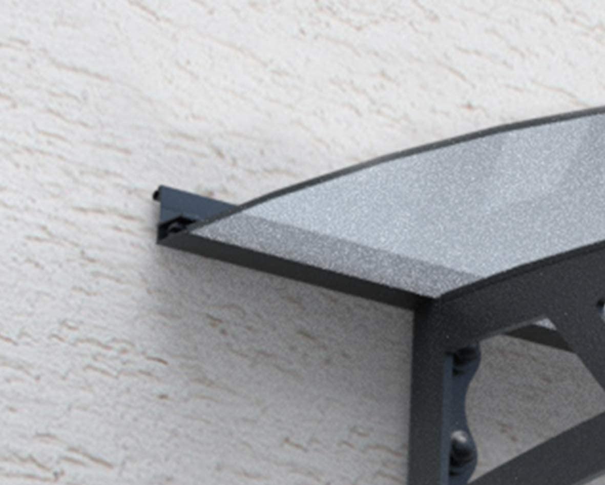 Altair 3m x 0.9m Door Canopy - Grey Frame & Clear Polycarbonate