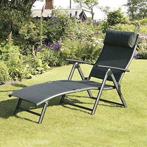 Havana Black Reclining Sun Lounger