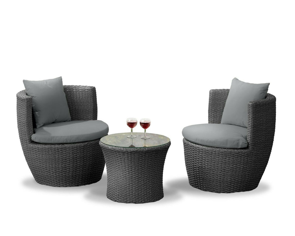Canberra Bottle Bistro Set - Black