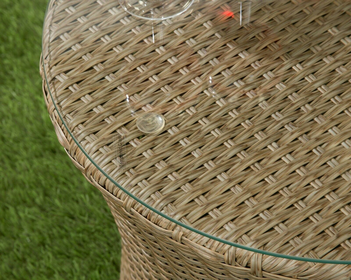 Canberra Bottle Bistro Set - Brown/Natural