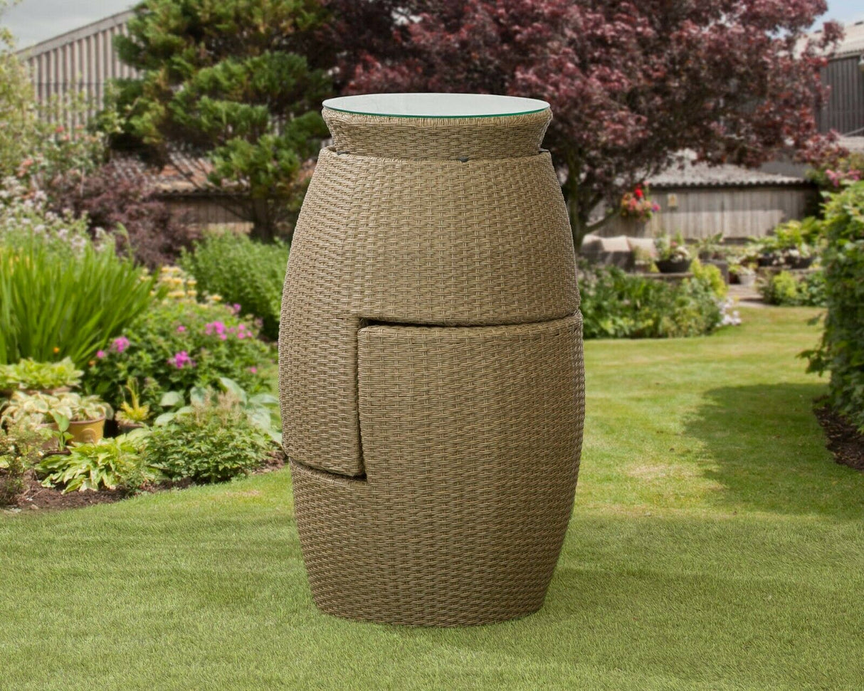 Canberra Bottle Bistro Set - Brown/Natural