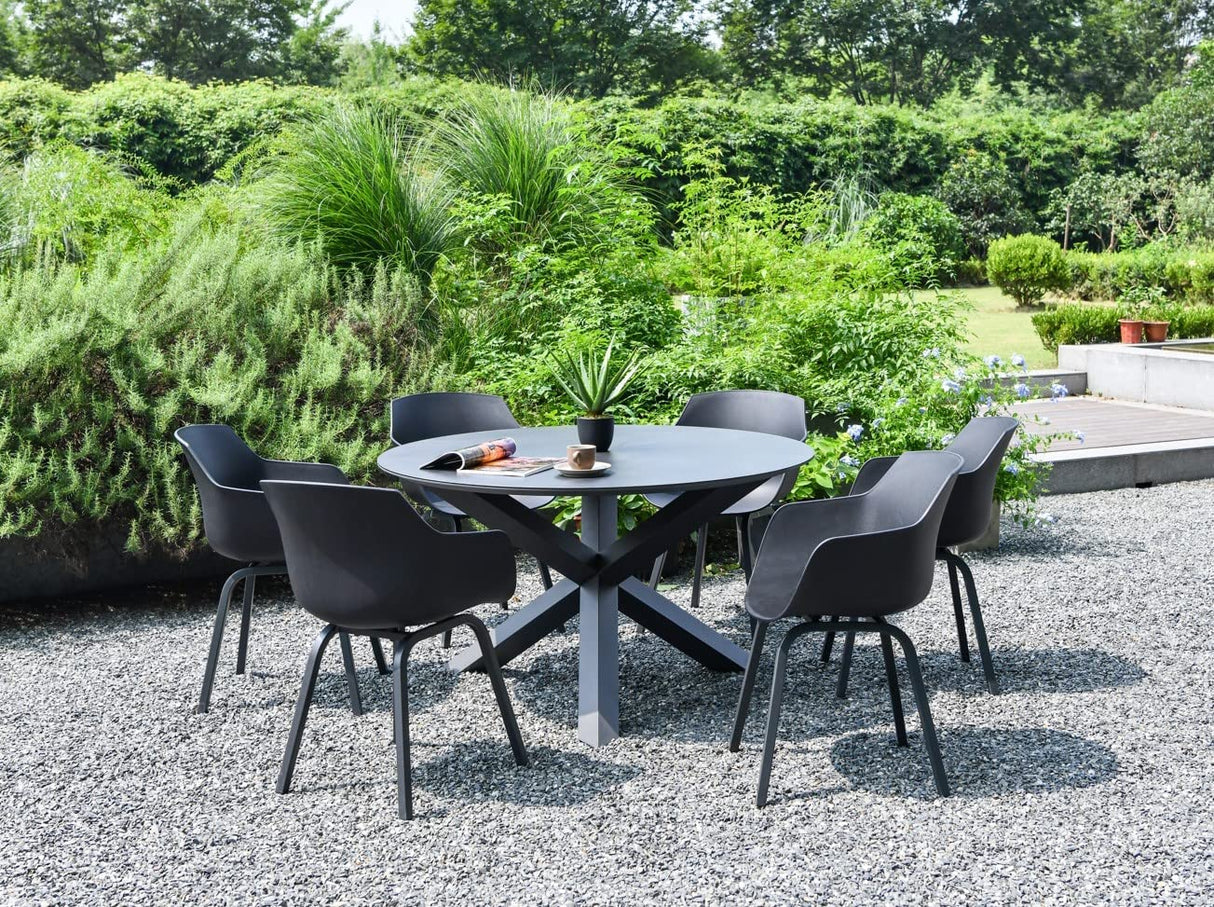 Cargo 6 Seat Aluminium Dining Set