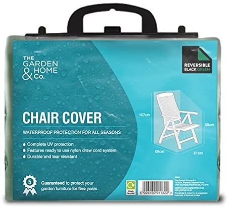The Garden & Home Co Garden Chair Cover, Green/Black