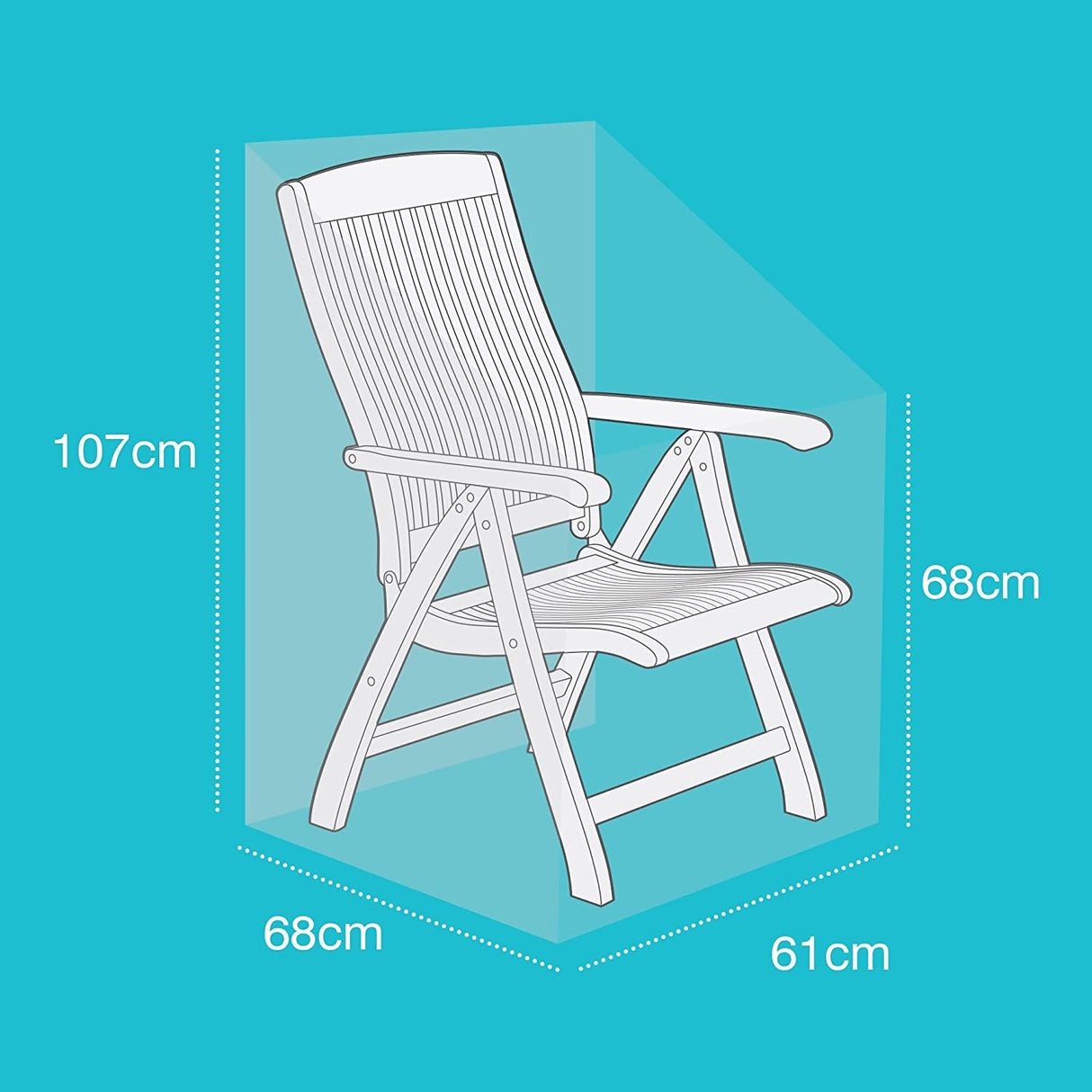 The Garden & Home Co Garden Chair Cover, Green/Black